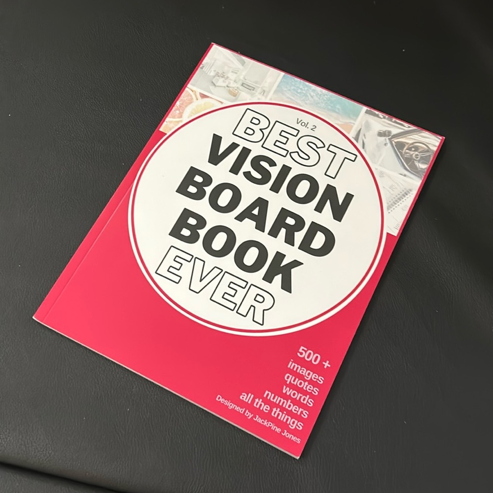 Best vision board book ever with plenty of cut outs etc